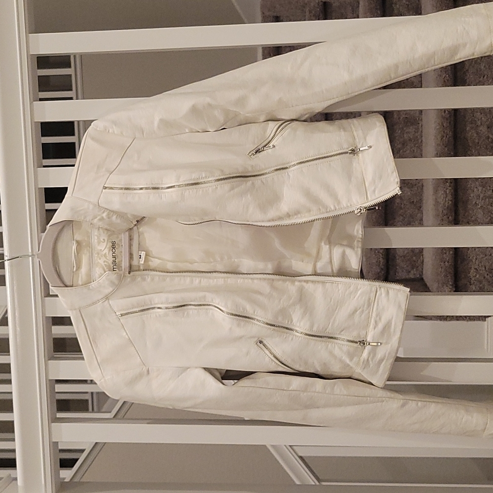 White leather jacket